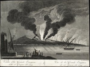 منظر لثوران كبير ، 15 يونيو 1794 بواسطة فرانشيسكو كاتوزي